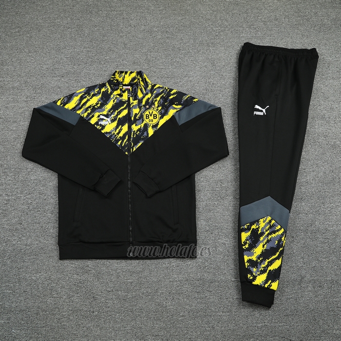 Chandal de Chaqueta del Borussia Dortmund 2021 Negro